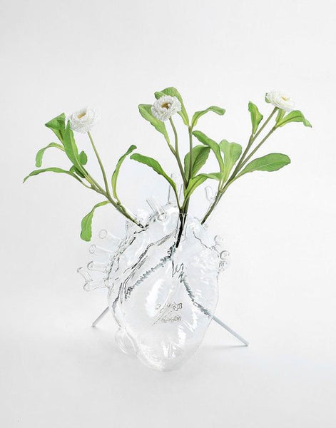LOVE IN BLOOM VETRO GLASS HEART VASE
