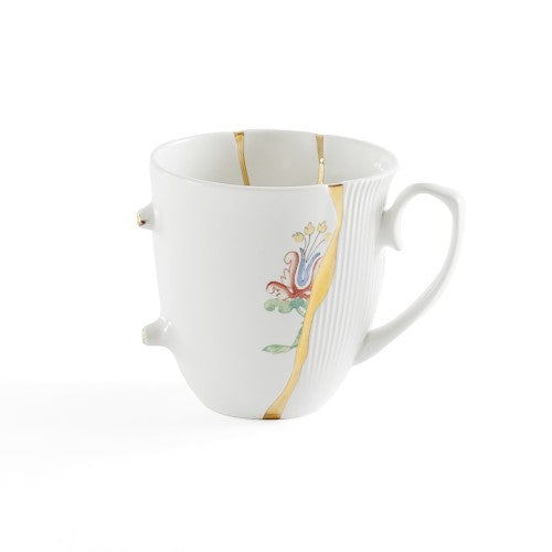 Tazza mug in porcellana ø cm.8,5 h.9 'kintsugi-n'1'