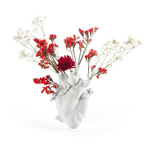 LOVE IN BLOOM BIANCO HEART VASE
